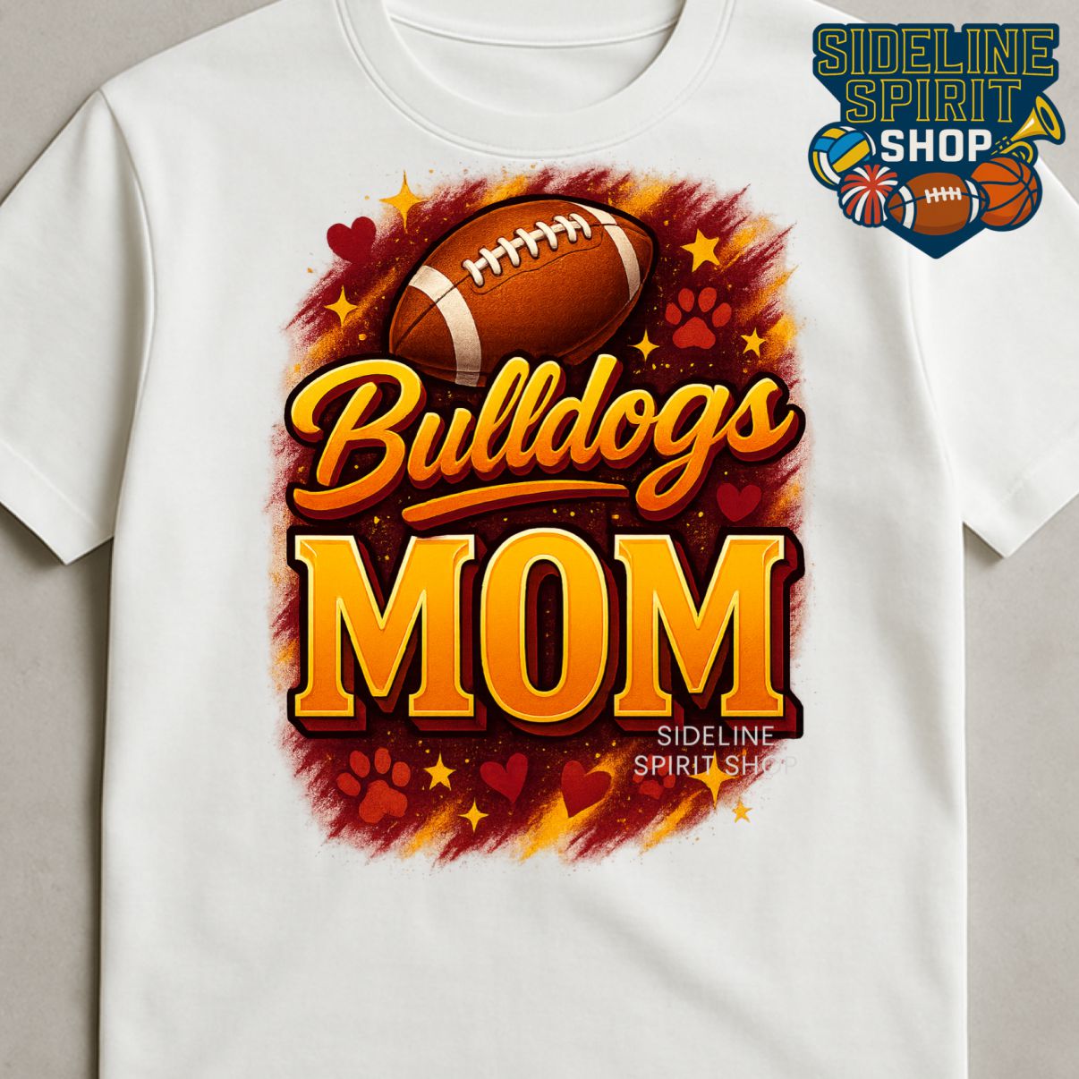 Bulldogs Mom Football Tee – Proud Game Day Spirit Shirt