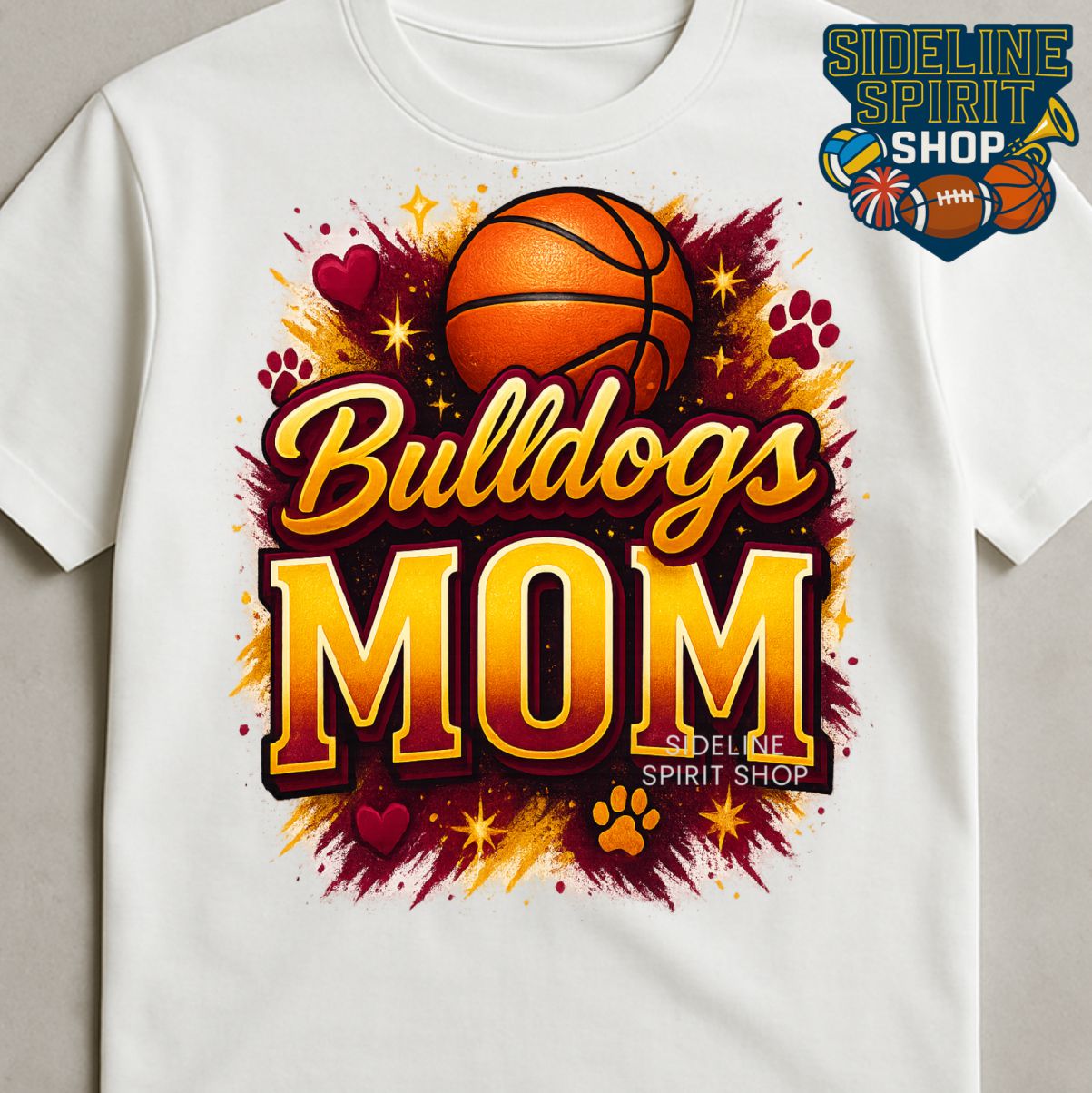 Bulldogs Mom Basketball Tee – Proud Game Day Spirit Shirt